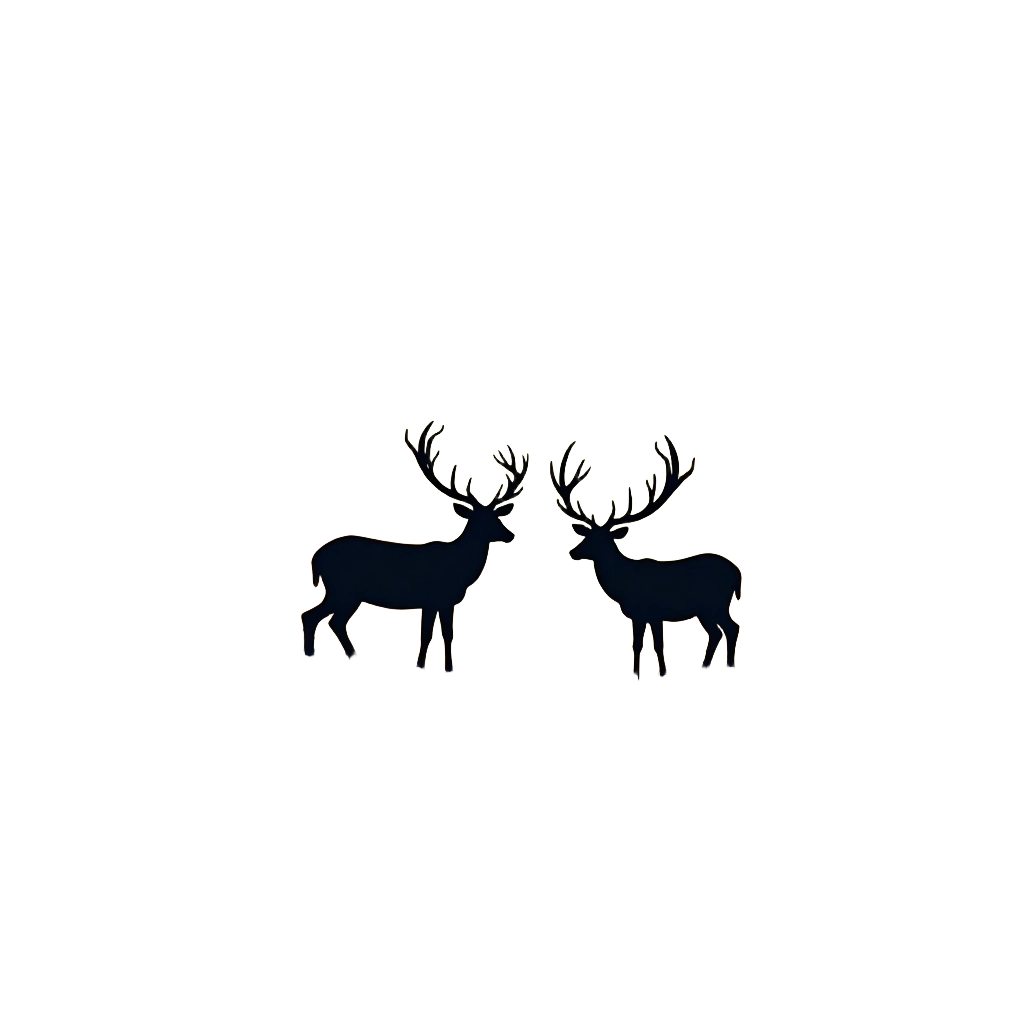 Two Stags Facing Each Other